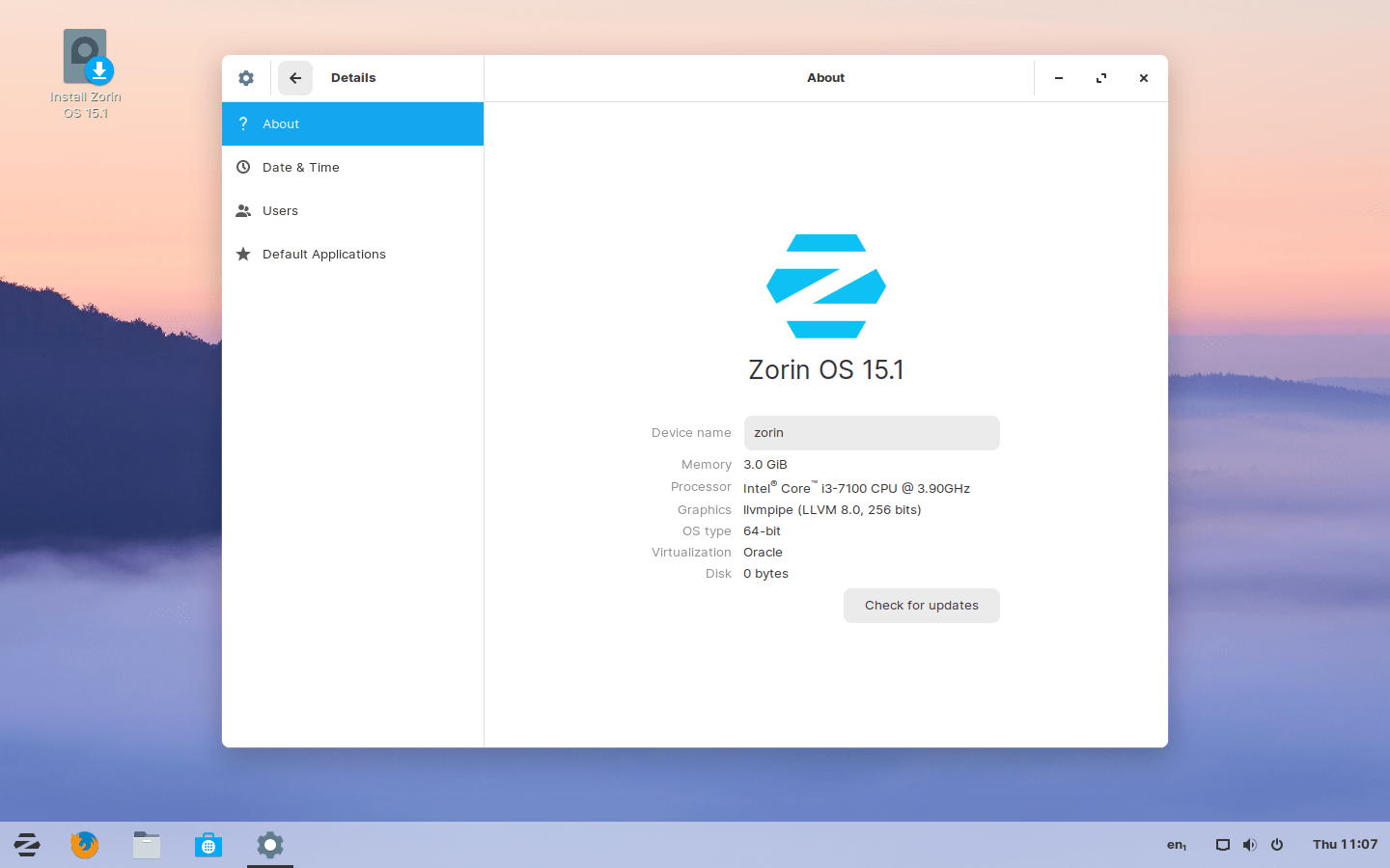 Zorin OS 6.3 Core 64 : : Software