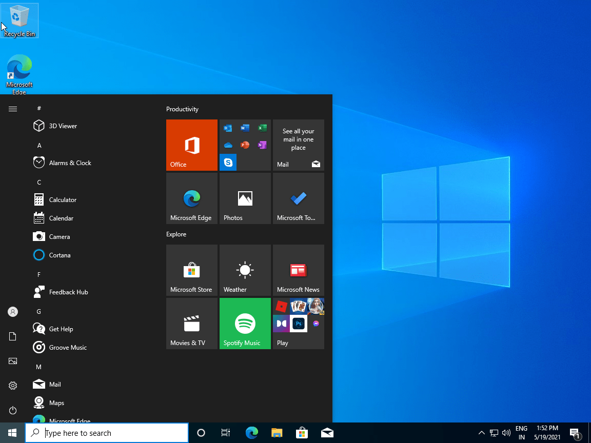 windows 10 pro 64 bit 21h1