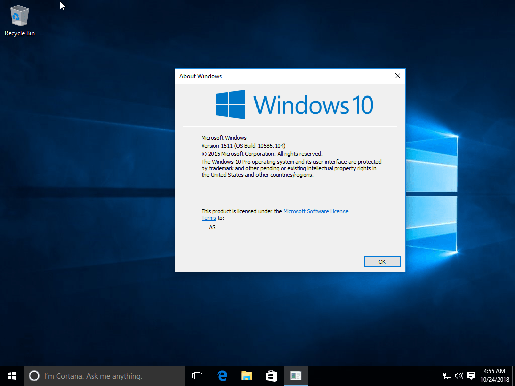 windows 10 pro version 1511 product key